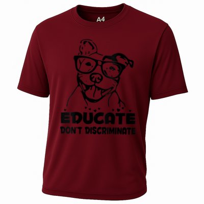 S Educate Do Not Discriminate Pitbull Vneck Performance Shirt