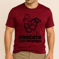 S Educate Do Not Discriminate Pitbull Vneck Cooling Performance Crew T-Shirt