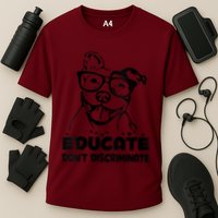S Educate Do Not Discriminate Pitbull Vneck Cooling Performance Crew T-Shirt