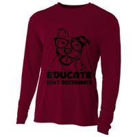 S Educate Do Not Discriminate Pitbull Vneck Cooling Performance Long Sleeve Crew