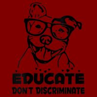 S Educate Do Not Discriminate Pitbull Vneck Cooling Performance Long Sleeve Crew