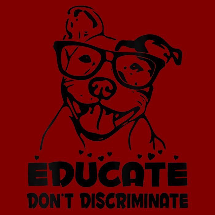 S Educate Do Not Discriminate Pitbull Vneck Cooling Performance Long Sleeve Crew