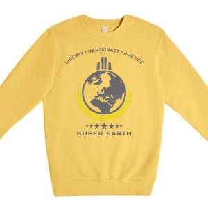 Super Earth Diving Into Hell For Liberty Premium Crewneck Sweatshirt