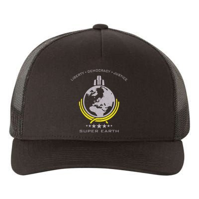 Super Earth Diving Into Hell For Liberty Yupoong Adult 5-Panel Trucker Hat