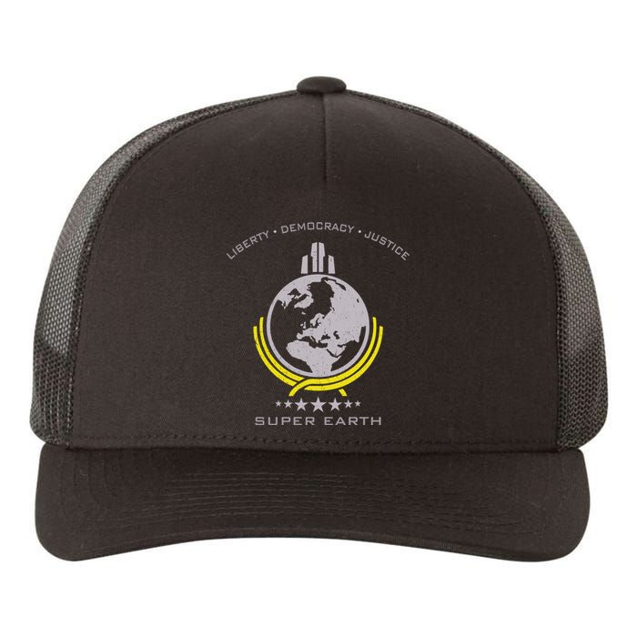 Super Earth Diving Into Hell For Liberty Yupoong Adult 5-Panel Trucker Hat