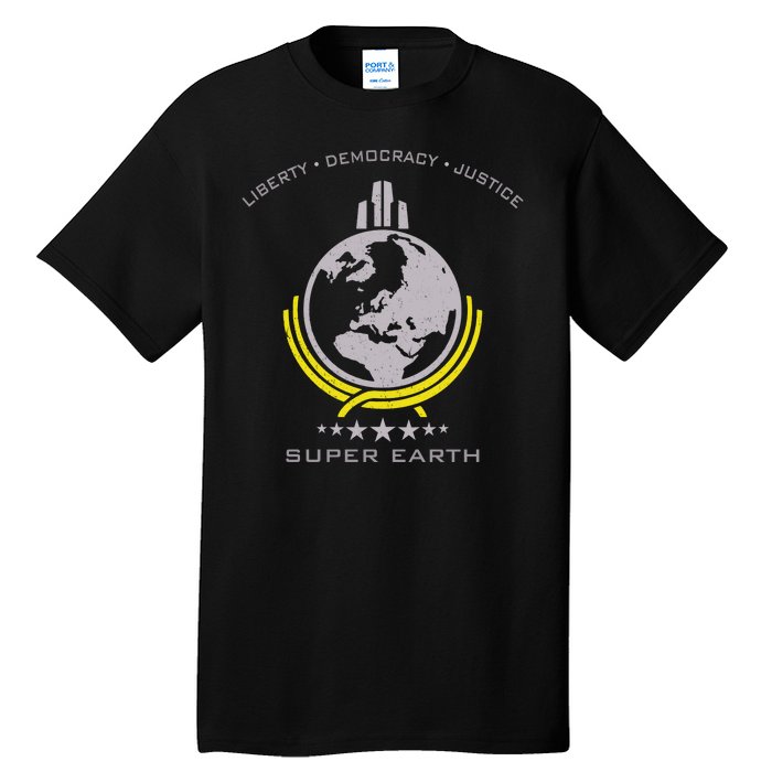 Super Earth Diving Into Hell For Liberty Tall T-Shirt