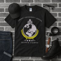 Super Earth Diving Into Hell For Liberty Tall T-Shirt