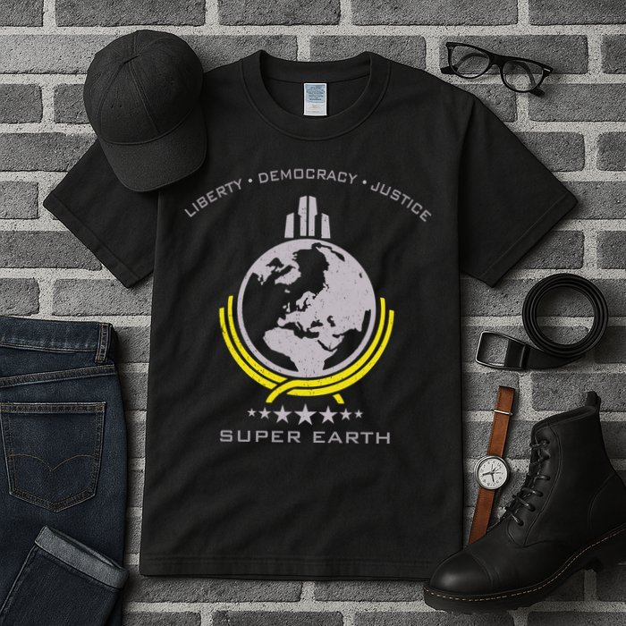 Super Earth Diving Into Hell For Liberty Tall T-Shirt