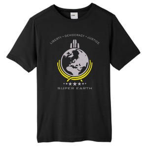 Super Earth Diving Into Hell For Liberty Tall Fusion ChromaSoft Performance T-Shirt