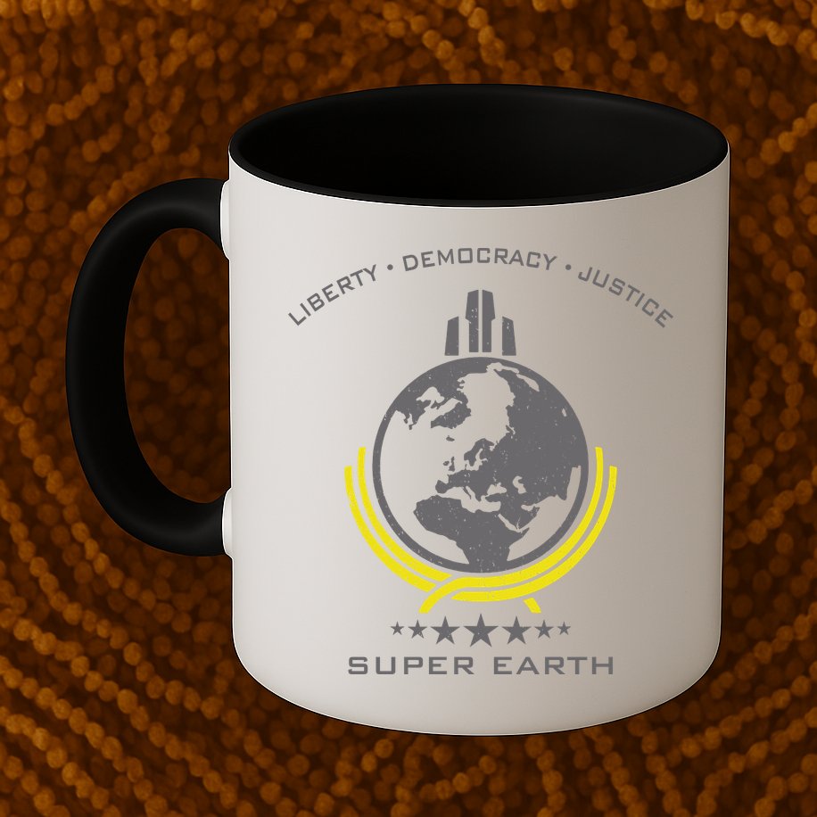 Super Earth Diving Into Hell For Liberty Mug