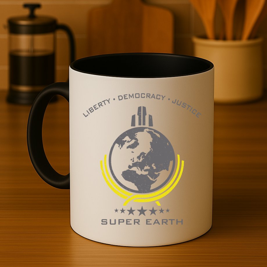 Super Earth Diving Into Hell For Liberty Mug
