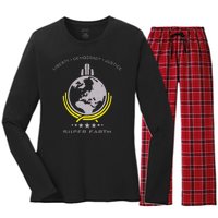 Super Earth Diving Into Hell For Liberty Women's Long Sleeve Flannel Pajama Set 