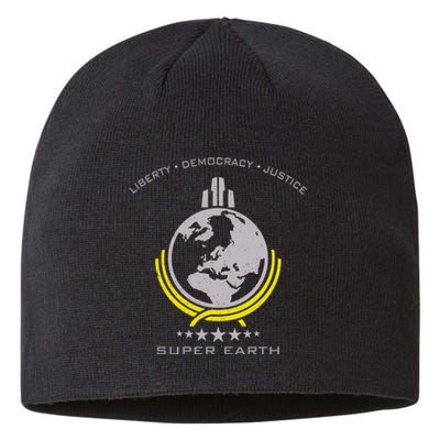 Super Earth Diving Into Hell For Liberty Sustainable Beanie