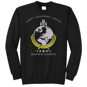 Super Earth Diving Into Hell For Liberty Tall Sweatshirt