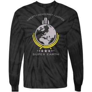 Super Earth Diving Into Hell For Liberty Tie-Dye Long Sleeve Shirt