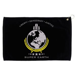 Super Earth Diving Into Hell For Liberty Grommeted Golf Towel