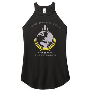 Super Earth Diving Into Hell For Liberty Women's Perfect Tri Rocker Tank