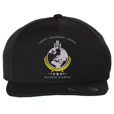 Super Earth Diving Into Hell For Liberty Wool Snapback Cap