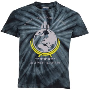 Super Earth Diving Into Hell For Liberty Kids Tie-Dye T-Shirt