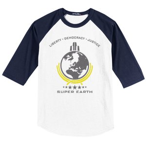 Super Earth Diving Into Hell For Liberty Baseball Sleeve Shirt