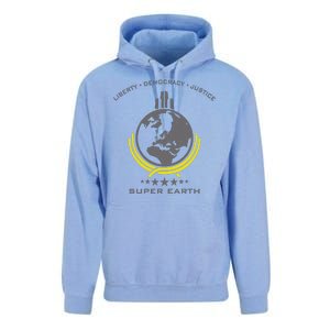 Super Earth Diving Into Hell For Liberty Unisex Surf Hoodie