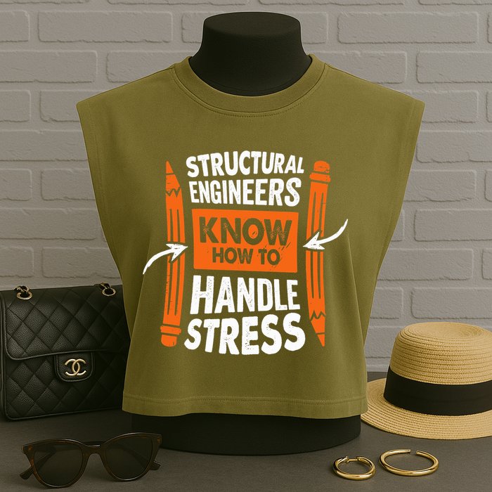 Structural Engineering Design For A Civil Engineer Garment-Dyed Women's Muscle Tee
