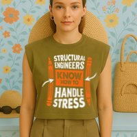 Structural Engineering Design For A Civil Engineer Garment-Dyed Women's Muscle Tee