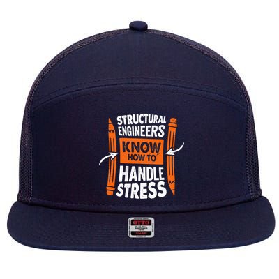 Structural Engineering Design For A Civil Engineer 7 Panel Mesh Trucker Snapback Hat