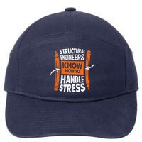 Structural Engineering Design For A Civil Engineer 7-Panel Snapback Hat