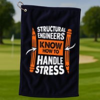 Structural Engineering Design For A Civil Engineer Golf Towel