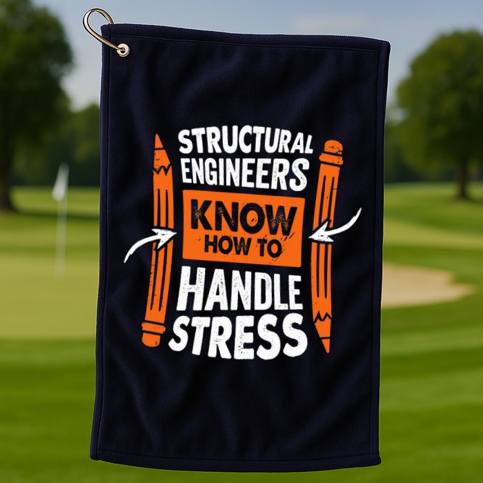 Structural Engineering Design For A Civil Engineer Golf Towel