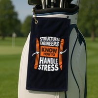 Structural Engineering Design For A Civil Engineer Golf Towel