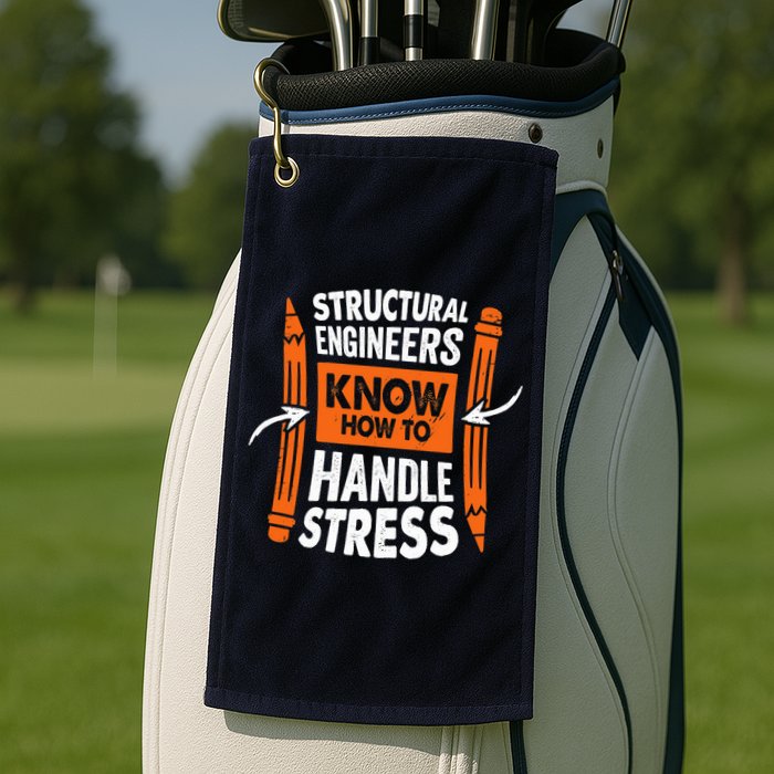 Structural Engineering Design For A Civil Engineer Golf Towel