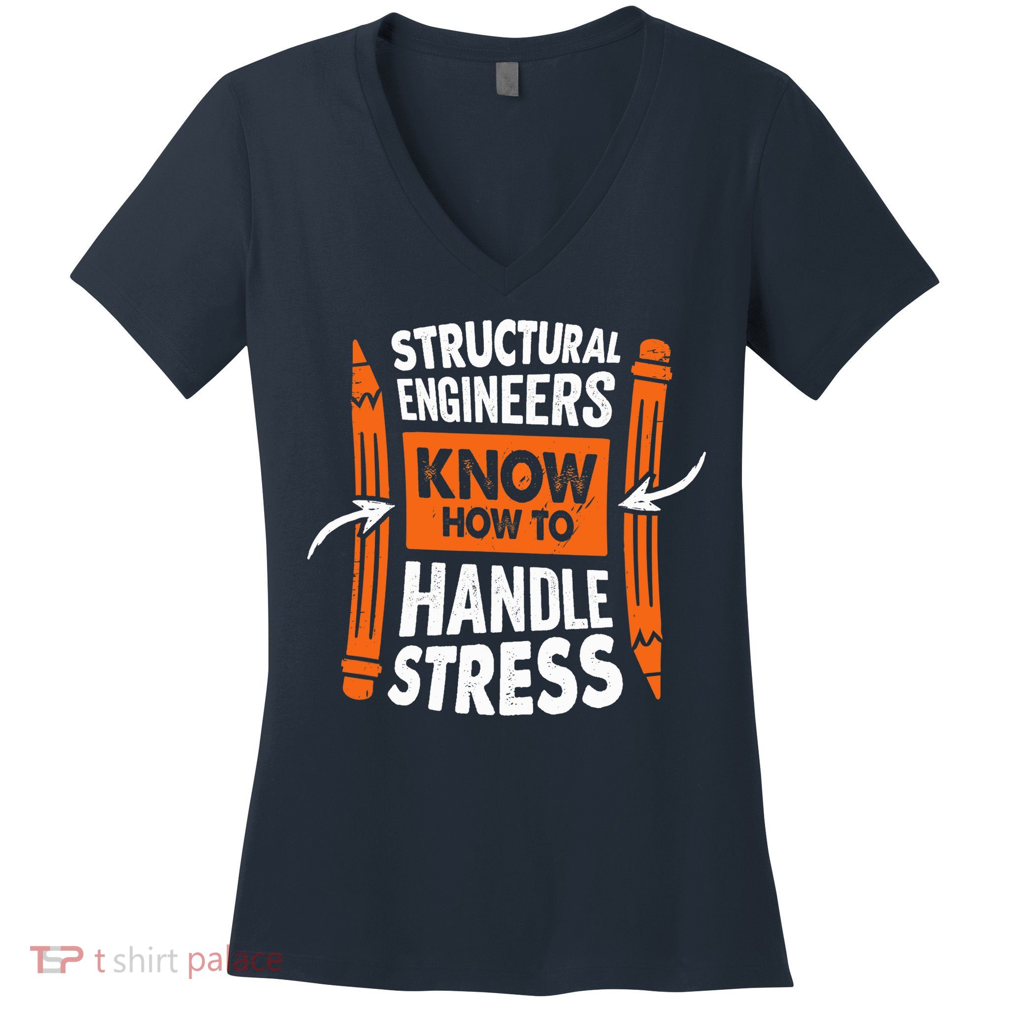 Structural Engineering Design For A Civil Engineer Women's V-Neck T-Shirt