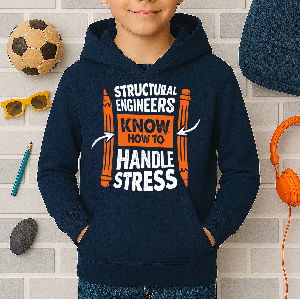 Structural Engineering Design For A Civil Engineer Kids Hoodie