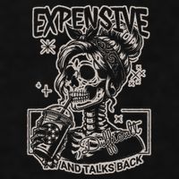 Skeleton Expensive Difficult And Talks Back Ladies PosiCharge Tri-Blend Wicking Tank