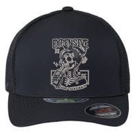 Skeleton Expensive Difficult And Talks Back Flexfit Unipanel Trucker Cap