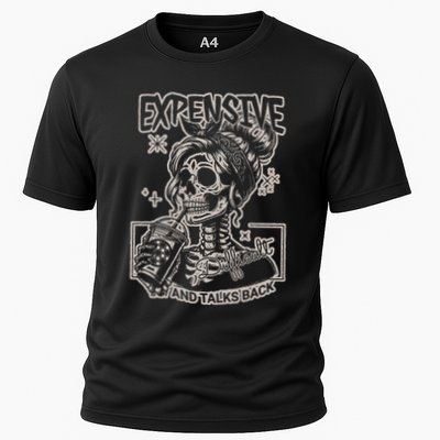 Skeleton Expensive Difficult And Talks Back Performance Shirt