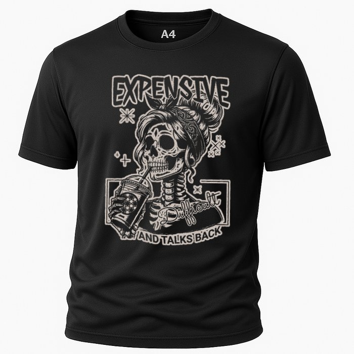 Skeleton Expensive Difficult And Talks Back Performance Shirt