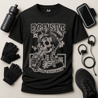 Skeleton Expensive Difficult And Talks Back Performance Shirt