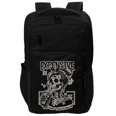 Skeleton Expensive Difficult And Talks Back Impact Tech Backpack