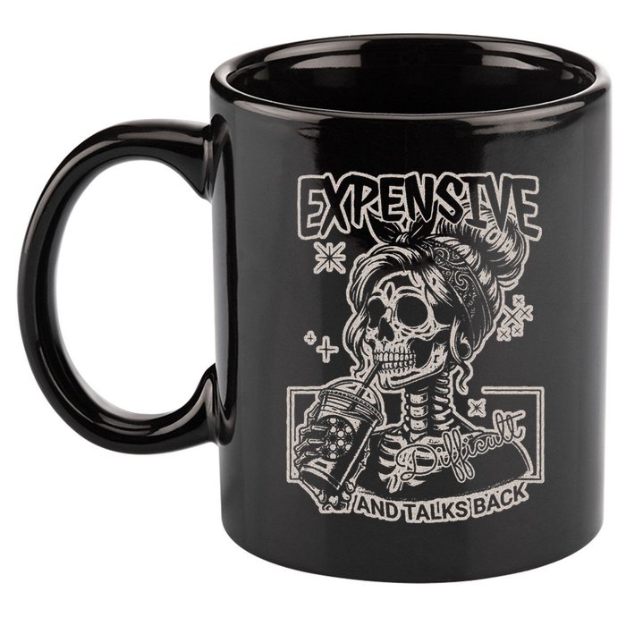 Skeleton Expensive Difficult And Talks Back 11oz C Handle Ceramic Mug