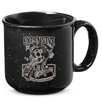 Skeleton Expensive Difficult And Talks Back 15oz Campfire Ceramic Mug