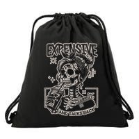 Skeleton Expensive Difficult And Talks Back Drawstring Bag