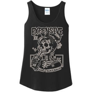 Skeleton Expensive Difficult And Talks Back Ladies Essential Tank