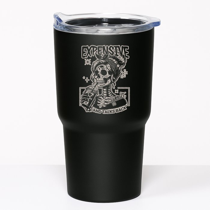 Skeleton Expensive Difficult And Talks Back Tumbler