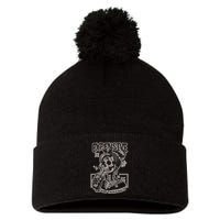 Skeleton Expensive Difficult And Talks Back Pom Pom 12in Knit Beanie