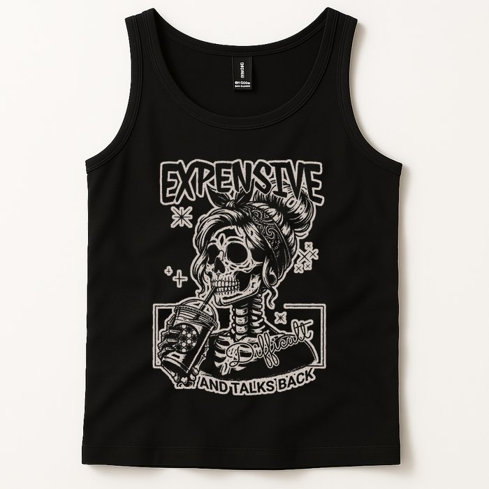 Skeleton Expensive Difficult And Talks Back Tank Top
