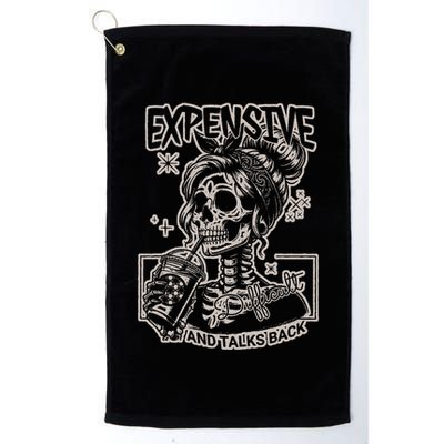 Skeleton Expensive Difficult And Talks Back Golf Towel