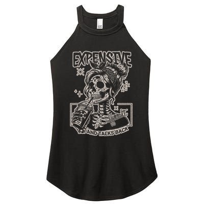 Skeleton Expensive Difficult And Talks Back Women's Perfect Tri Rocker Tank